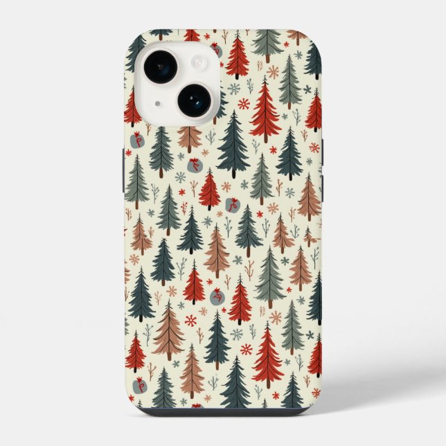 capinha de telefone de árvore de Natal (Verso)