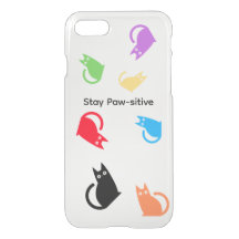 Capinha de Telefone de Gato Fique Pata-positivo