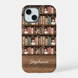 Capinha de telefone de livros de Natal vintage com