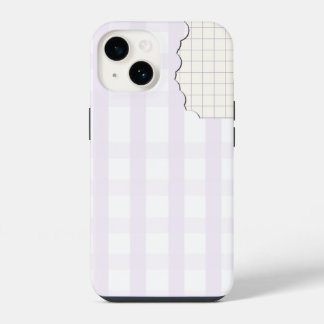 Capinha de Telefone Estético Gingham Lavanda Iphon