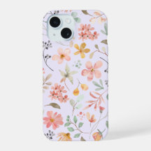 Capinha de Telefone Floral Aquarela Lavanda