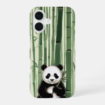 Capinha de telefone Panda Vintage com Bambu