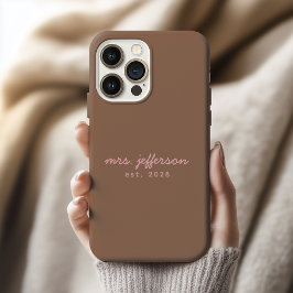 Capinha de telefone personalizada para noiva para