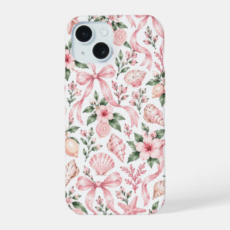 Capinha de Telefone Rosa de Concha e Laço Floral C