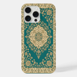 Capinha de Telefone Tapete Persa Turquesa Medalhã