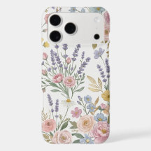 Capinha fina para iPhone 17 Pro Max com padrão flo