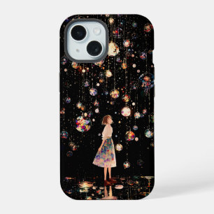 Capinha iPhone 15 Noite Estrelada com Orbes Reluze