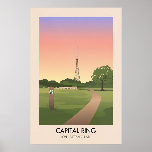 Capital Ring Long Distance Path Travel Poster (Frente)