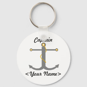 Capitão Anchor Personalizado Chaveiro