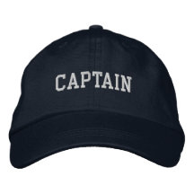Capitão Bordado Baseball Hat / Boné - Marinho