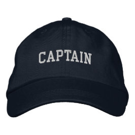 Capitão Bordado Baseball Hat / Boné - Marinho