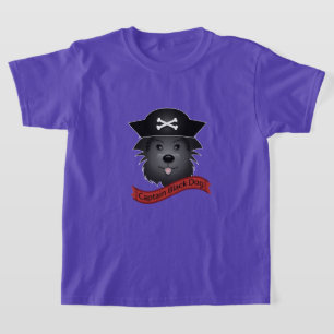 Capitão Cachorro Negro - Camisa Básica Para Crianç