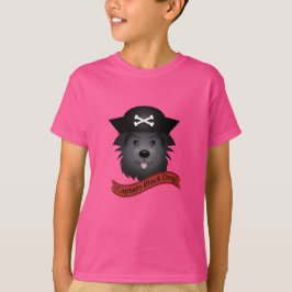Capitão Cachorro Negro - Camisa Básica Para Crianç