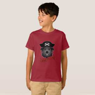 Capitão Cachorro Negro - Camisa Básica Para Crianç