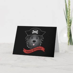 Capitão Cão Negro - Cartão Saudável, Branco Padrão