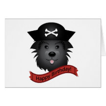 Capitão Cão Negro - Cartão Saudável, Branco Padrão