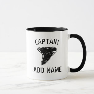 Capitão de barco personalizado nome caneca de caf