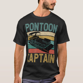 Capitão do Barco Pontoon Engraçado Camisa Barco Po