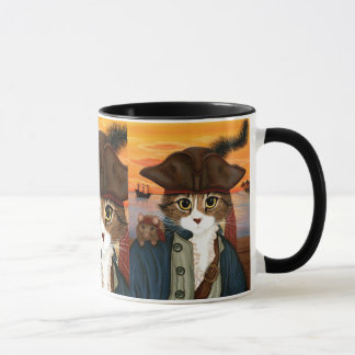 Capitão Leo, gato do pirata & caneca da arte da