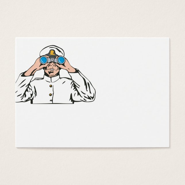 Capitão marinho Sailor com Binoculares (Frente)