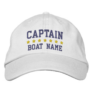 Capitão Náutico, Boné Branco do Nome do Barco