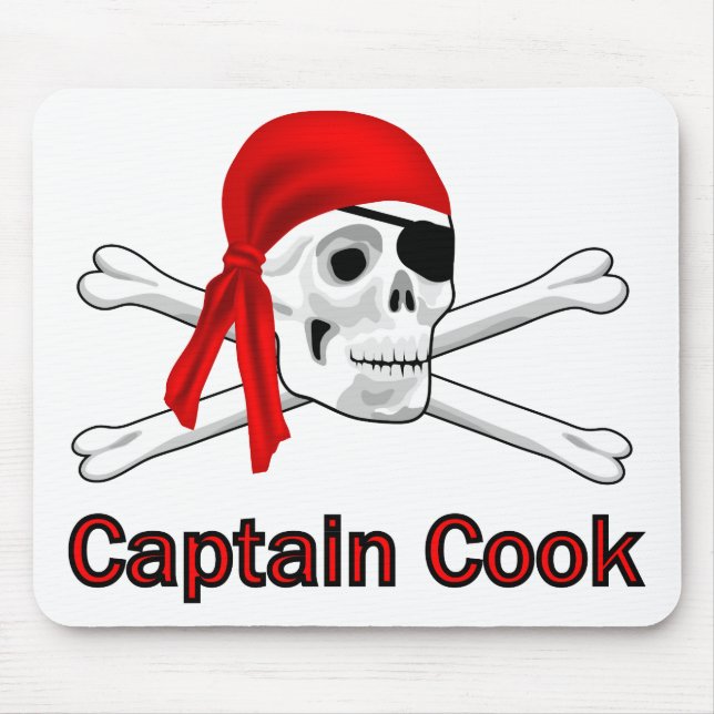 Capitão Pirata Cook Mousepad (Frente)
