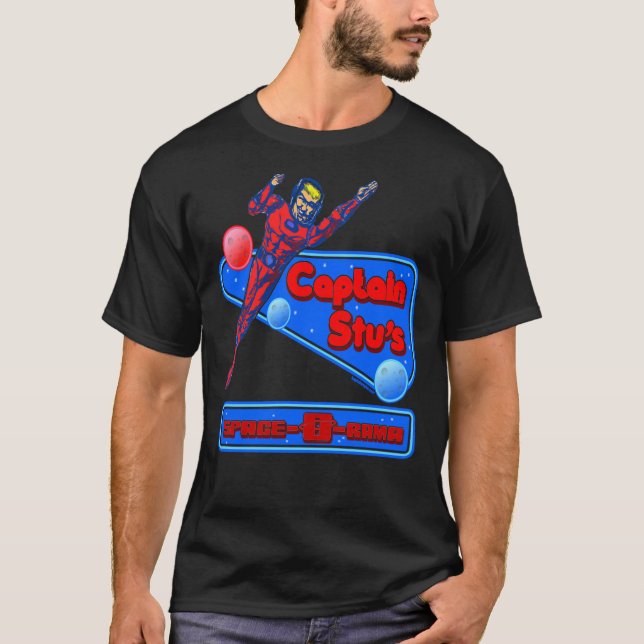 Capitão Stu Space-O-Rama - Camiseta Essencial (Frente)