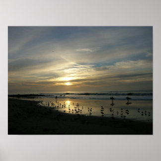 Capitola Sunset Beach Poster