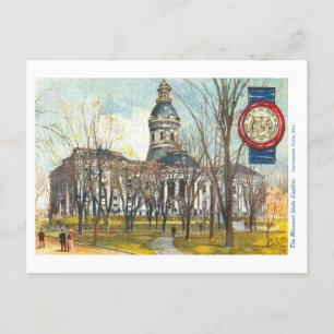 Capitólio Vintage Missouri com cartão postal