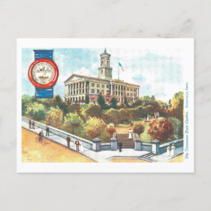 Capitólio Vintage Tennessee com cartão postal