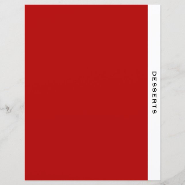 Capítulo Divisor | Desserts | Preto Vermelho e Bra (Frente)