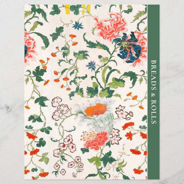 Capítulo Divisor | Pães e Rolos | Na moda Floral (Frente)