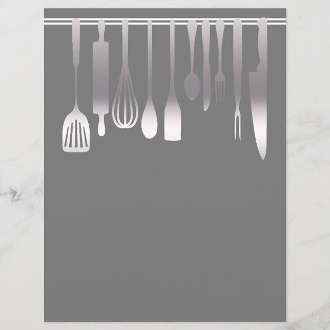 Capítulo Divisor Páginas para Binders de Receita (Frente)