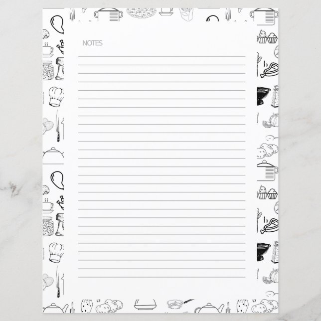 Capítulo Divisor Páginas para Binders de Receita (Verso)