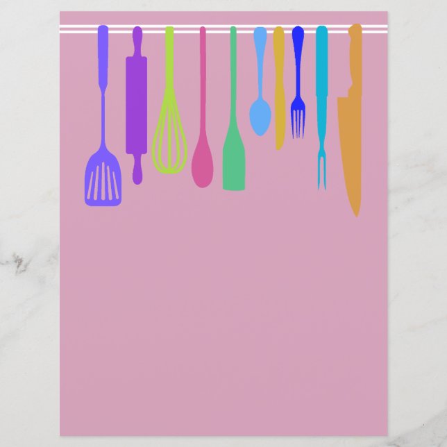 Capítulo Divisor Páginas para Binders de Receita (Frente)