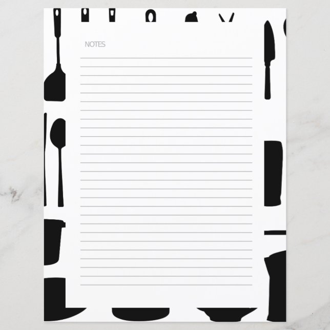 Capítulo Divisor Páginas para Binders de Receita (Frente)