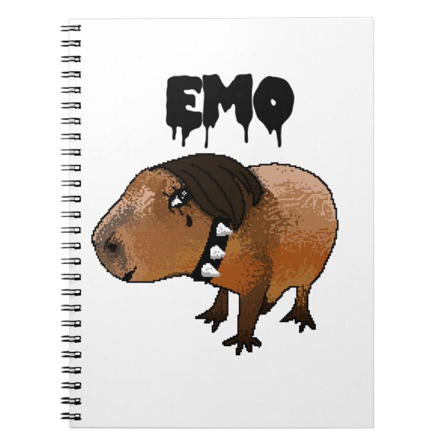 Capivara Emo Caderno (Frente)