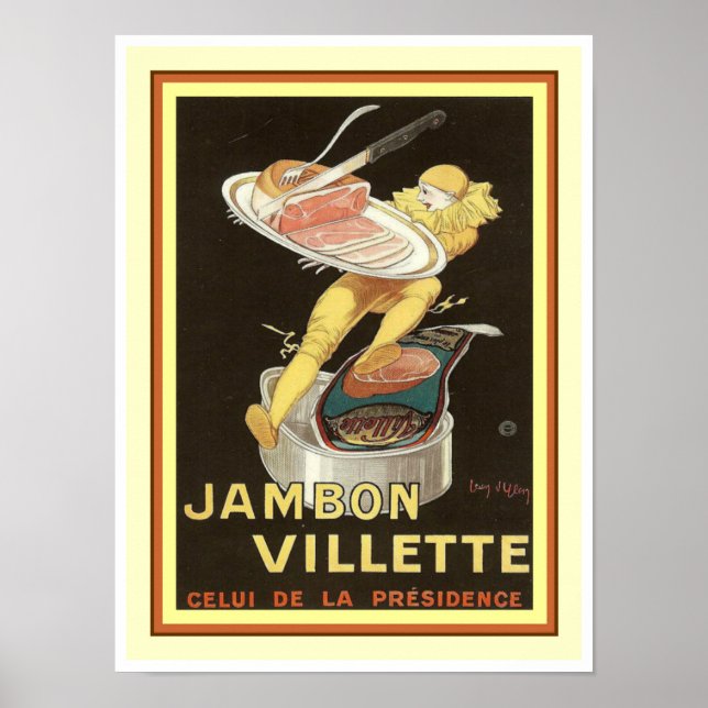 Cappielllo Jambon Villette Poster 12 x 16 (Frente)