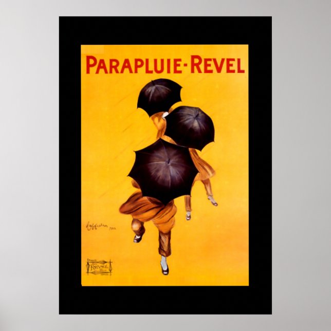 Cappiello Poster Umbrella "Parapluie - Revel" (Frente)