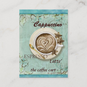 Cappuccino da cafetaria, cartões do café n Latte