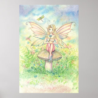 Capricho em Poster de Fada Doce Rosa