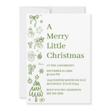 Caprichoso Desenho à Mão Verde Doodle