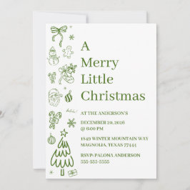 Caprichoso Desenho à Mão Verde Doodle