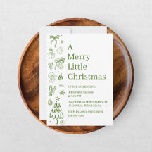 Caprichoso Desenho à Mão Verde Doodle