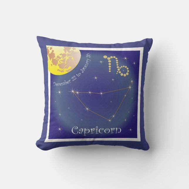 Capricorn December 22 to January de 20 almofadas (Frente)