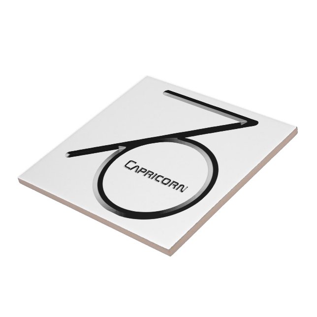 CAPRICORN, Design abstrato do Sinal Zodiac, (Lateral)