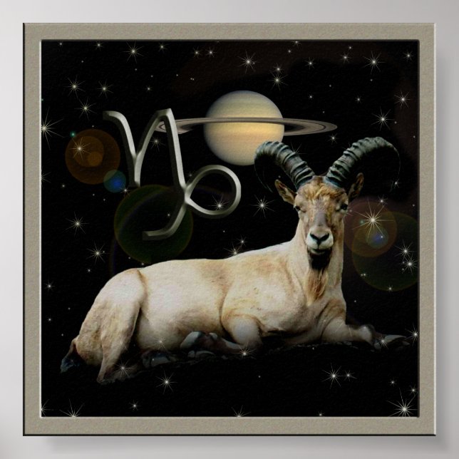 Capricorn Goat Saturn Impressão (Frente)