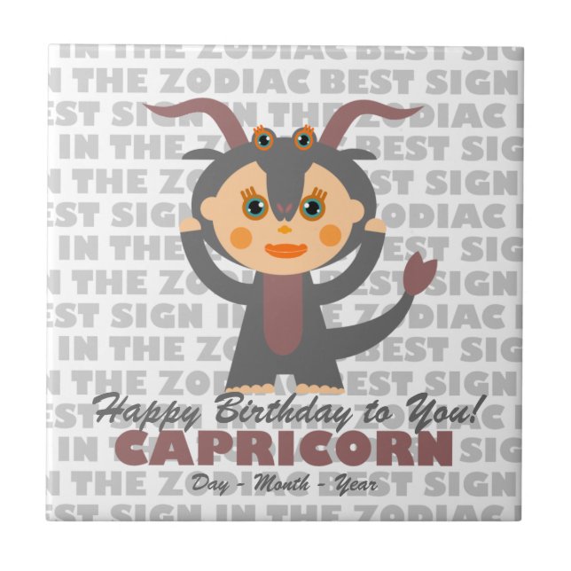 Capricorn Happy Birthday (Frente)