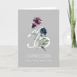 Capricorn Traça Cartão de Aniversário