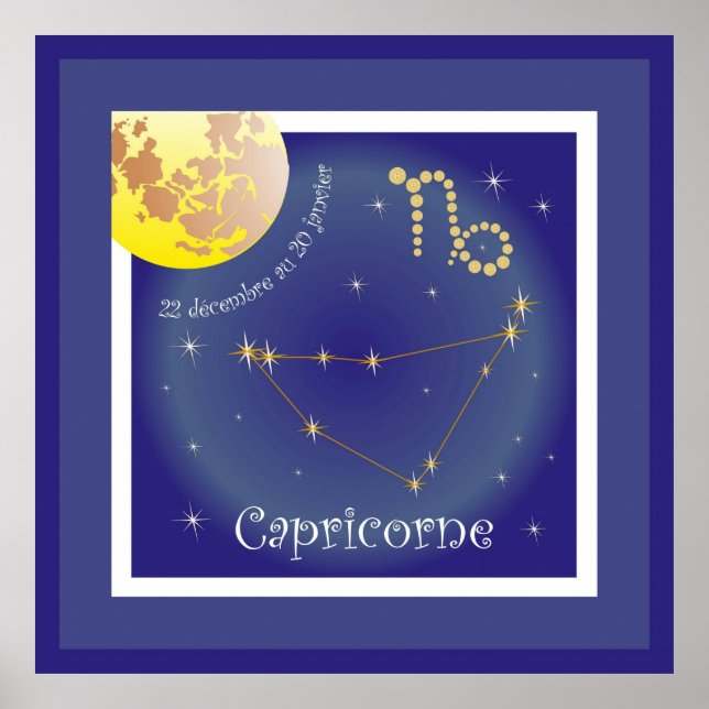 Capricorne 22 décembre au 20 poster janvier (Frente)